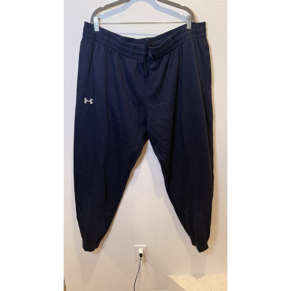 Under Armour Jogger Sweatpants Mens 3XLT Blue Fleece Elastic Waist Big Tall